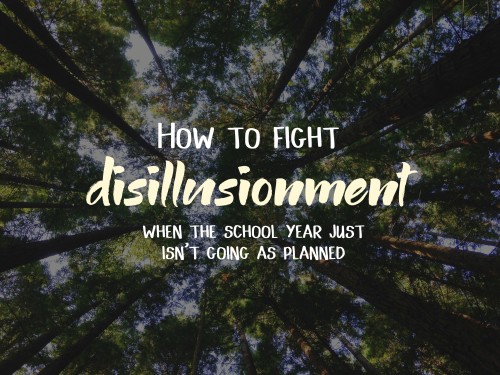 How to fight disillusionment when the school year isn’t going as planned